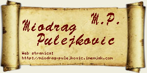 Miodrag Pulejković vizit kartica